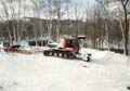 SNOWMOBILE TRAIL GROOMER HARD AT WORK